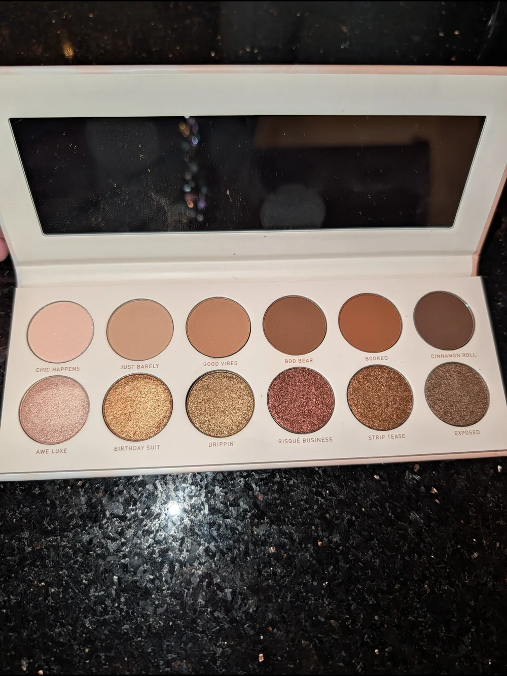 JACLYN HILL DIVINE NEUTRALS EYESHADOW PALETTE - LIGHTY SWATCHED, NEVER USED.